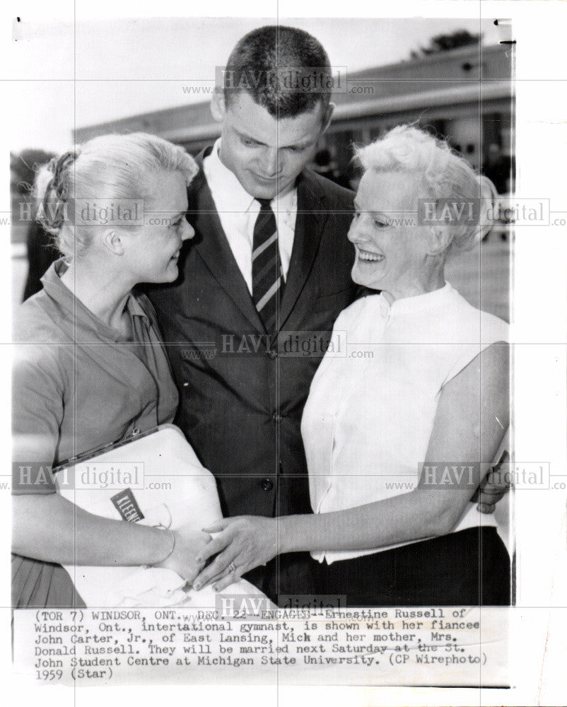 1960 Press Photo ernestin russel windsor gymnast mich - Historic Images