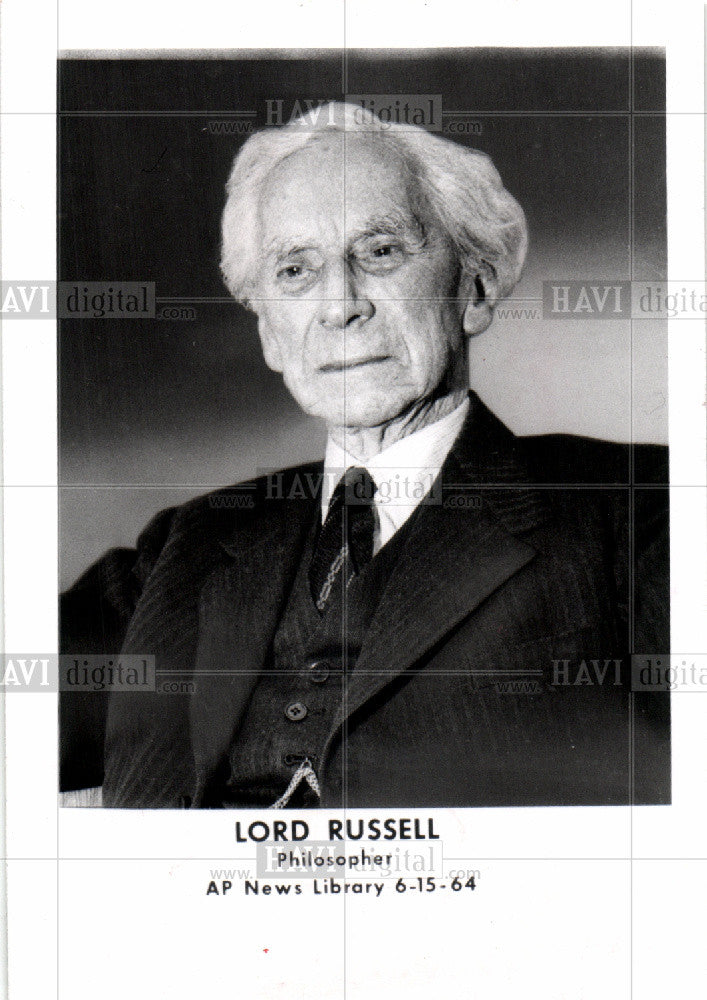 1987 Press Photo Lord Russell Philosopher - Historic Images