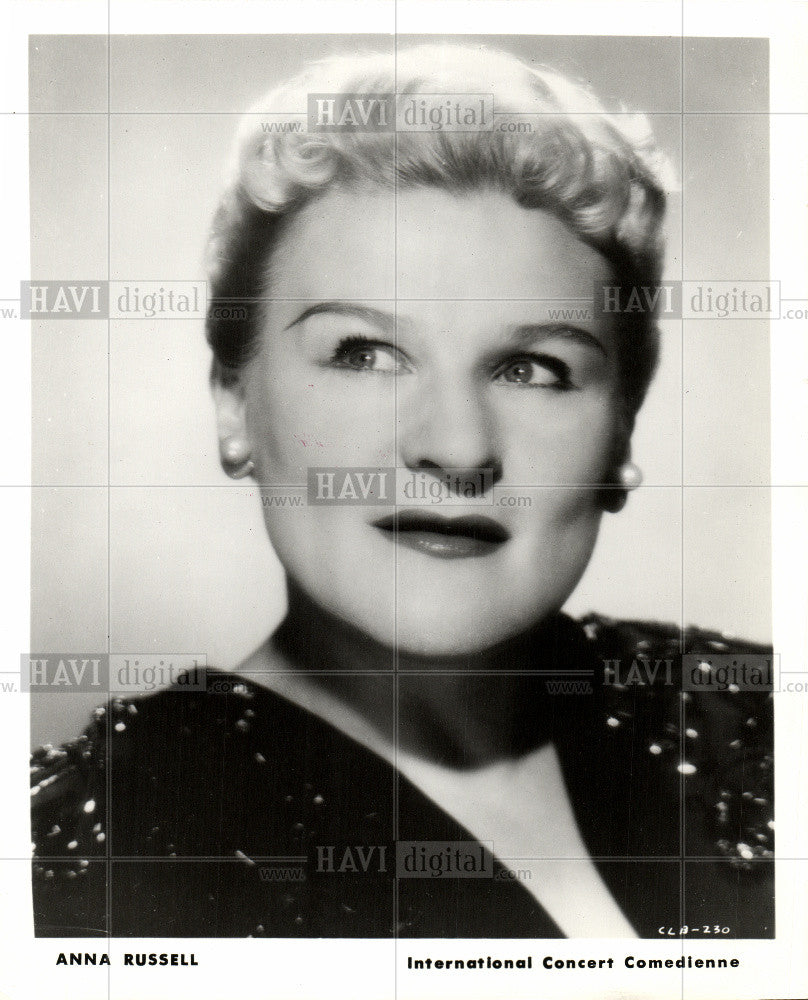 1959 Press Photo Anna Russell, Concert Comedienne - Historic Images