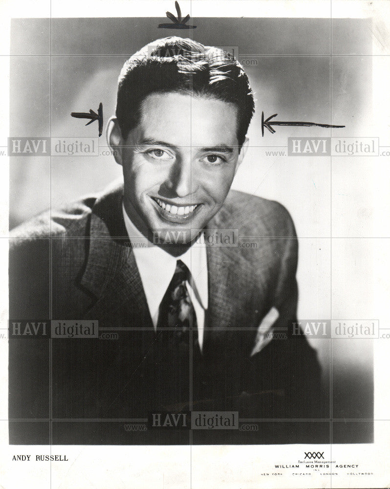 1949 Press Photo Andy Russell vocalist pop Latin music - Historic Images