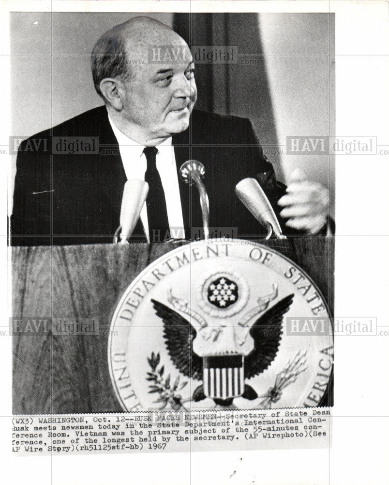 1967 Press Photo Secretary of State - Historic Images