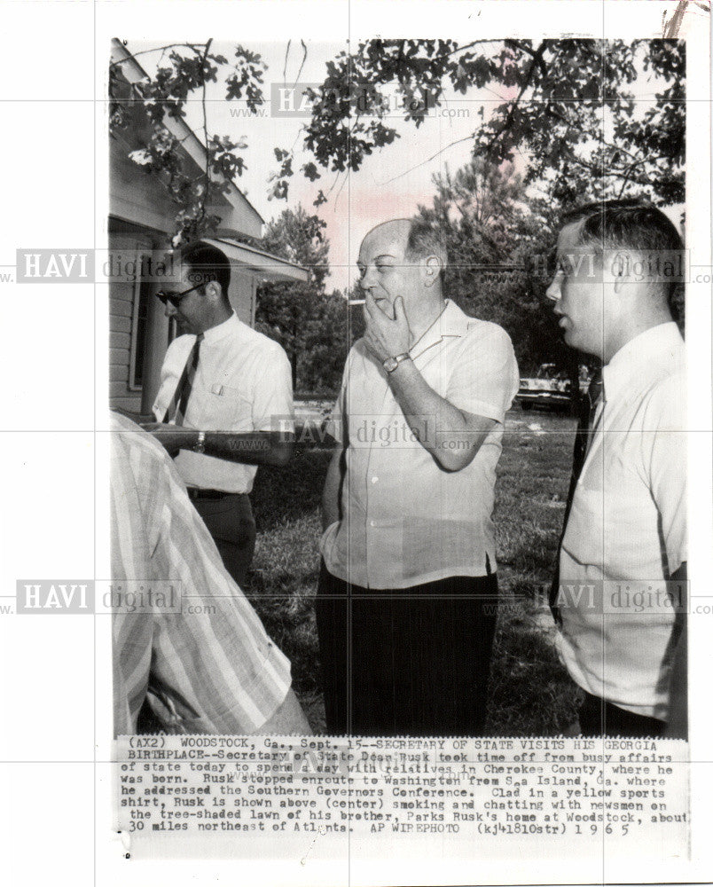 1965 Press Photo David Rusk Secretary - Historic Images