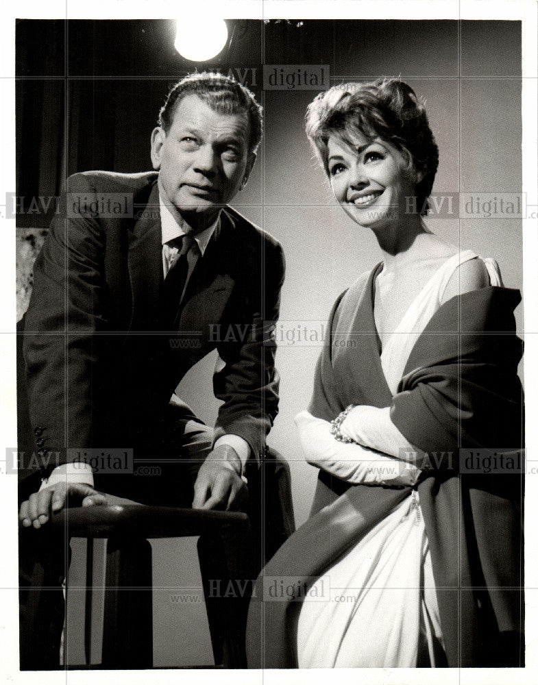 Press Photo Barbara Rush Joseph Cotten film actors - Historic Images