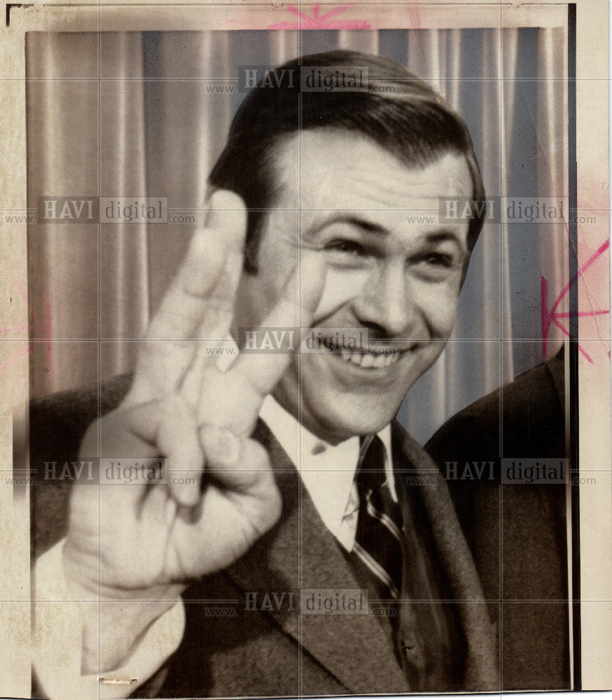 1973 Press Photo Donald Rumsfeld American politician - Historic Images