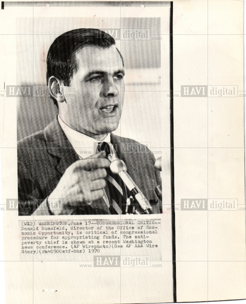 1970 Press Photo Donald Rumsfeld Director - Historic Images