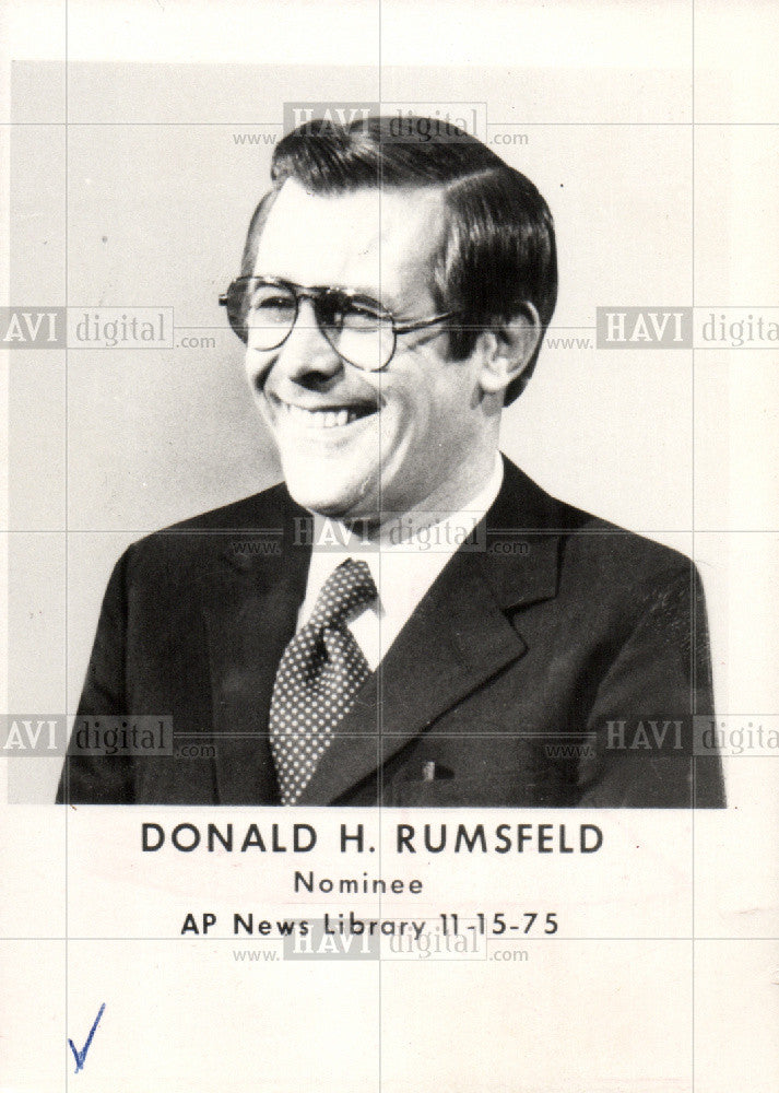 1975 Press Photo donal rumsfeld nominee usa politician - Historic Images