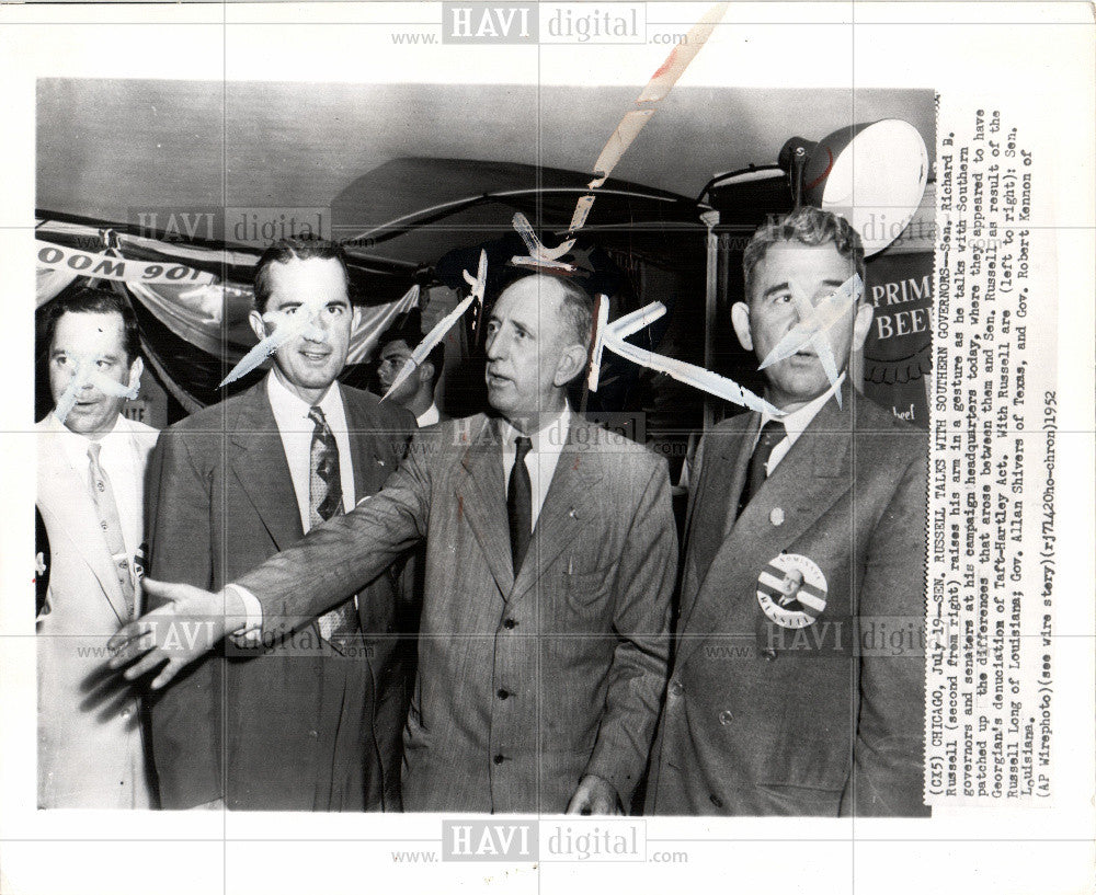 1952 Press Photo Richard Brevard Russell, Jr. - Historic Images