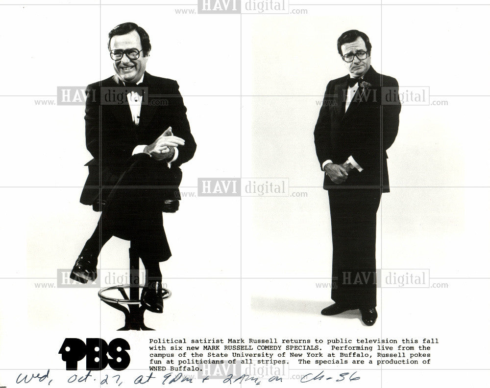 Press Photo Mark Russell political satirist comedy - Historic Images