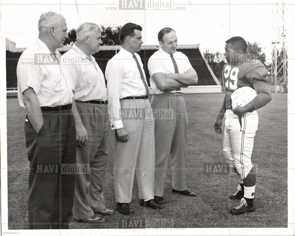 1955 Press Photo Billy Russell Football Detroit - Historic Images