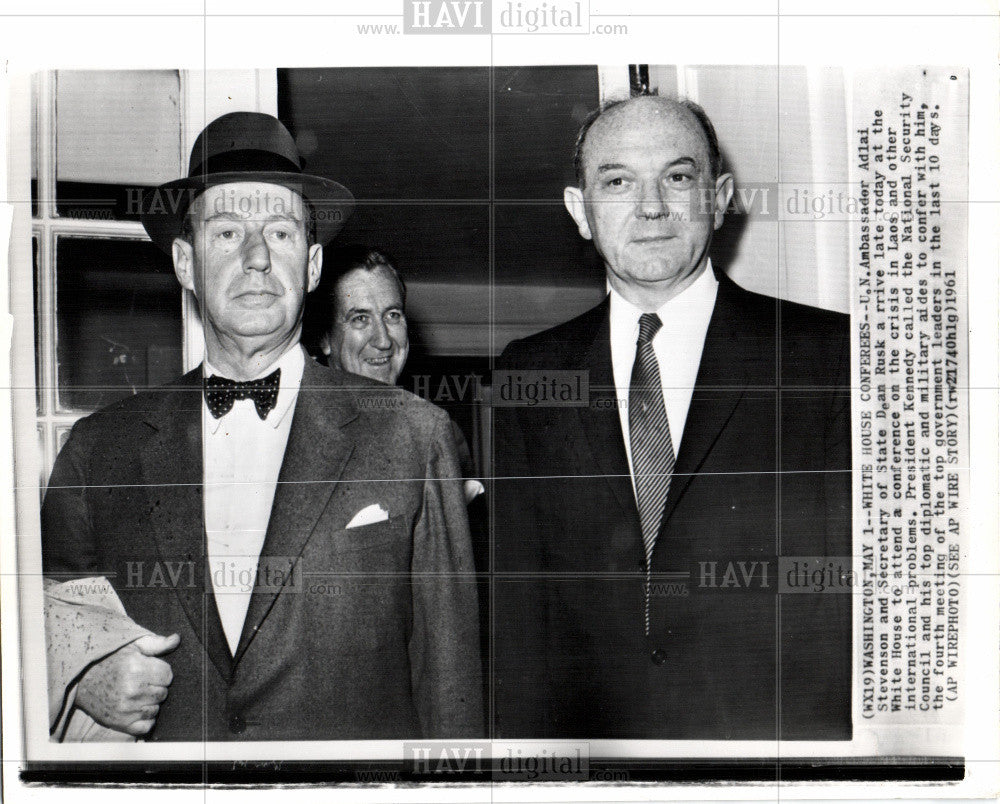 1961 Press Photo Adlai Ewing Stevenson - Historic Images