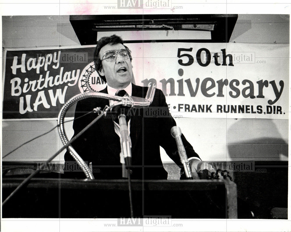 1985 Press Photo Frank Runnels Auto Worker Region 1E - Historic Images