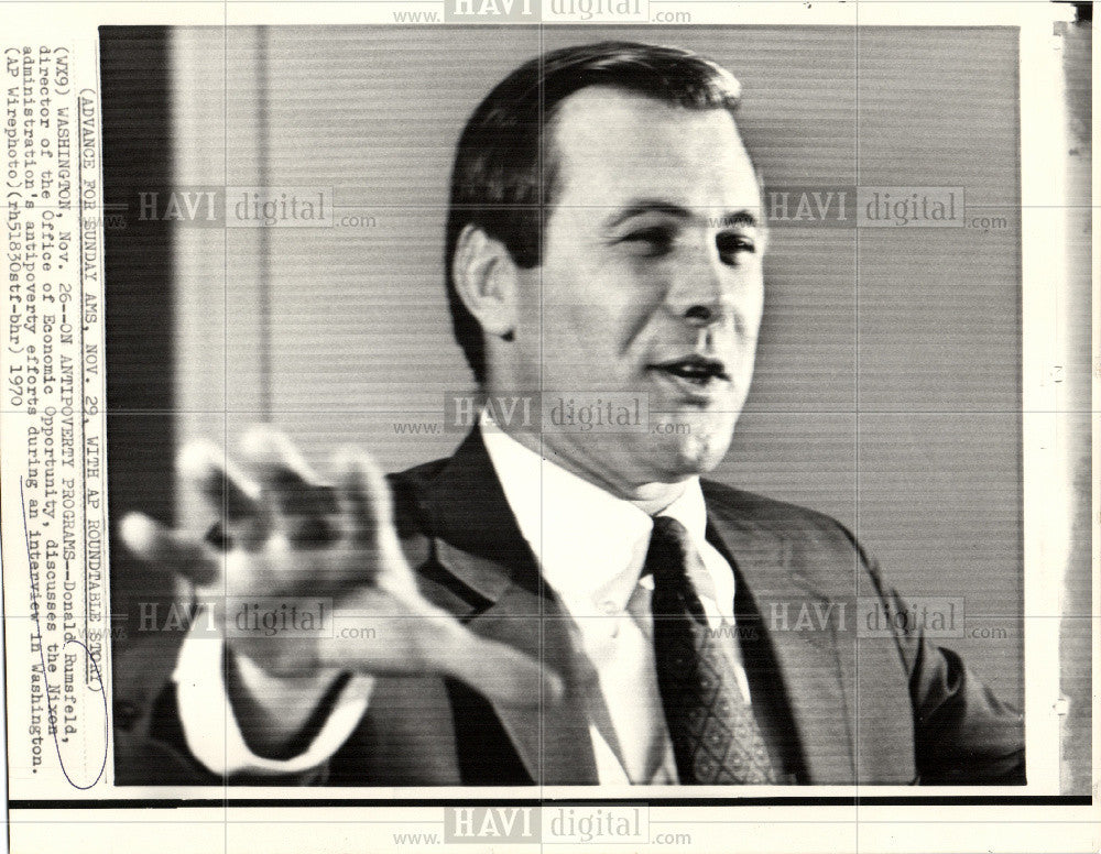 1970 Press Photo Donald Rumsfeld Economic Director - Historic Images