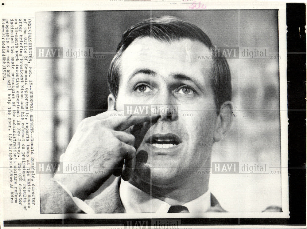 1970 Press Photo Donald Rumsfeld OEO Director Nixon - Historic Images