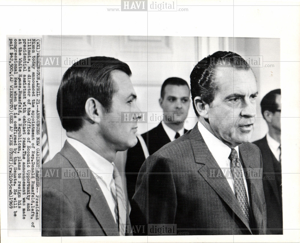 1969 Press Photo Donald Rumsfeld director - Historic Images