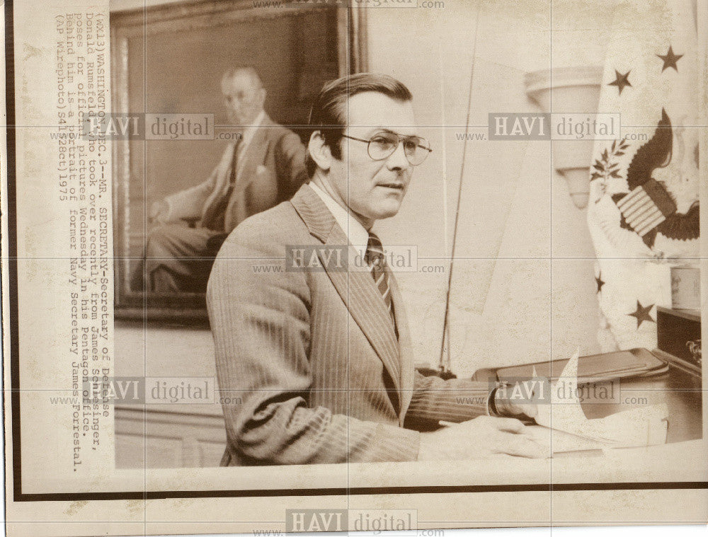 1979 Press Photo Donald Rumsfeld, Secretary of Defense - Historic Images