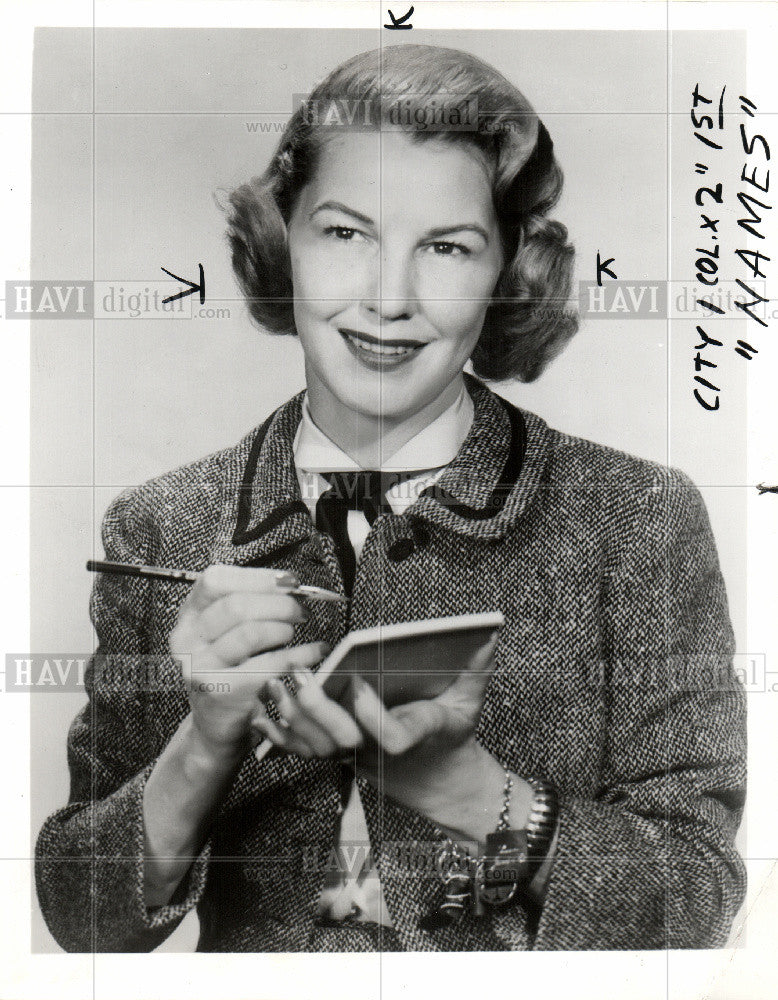 1956 Press Photo Martha Rountree ABC Press Conference - Historic Images