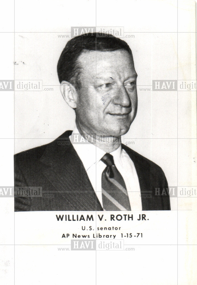 William V.Roth Jr 1974 Vintage Photo Print - Historic Images