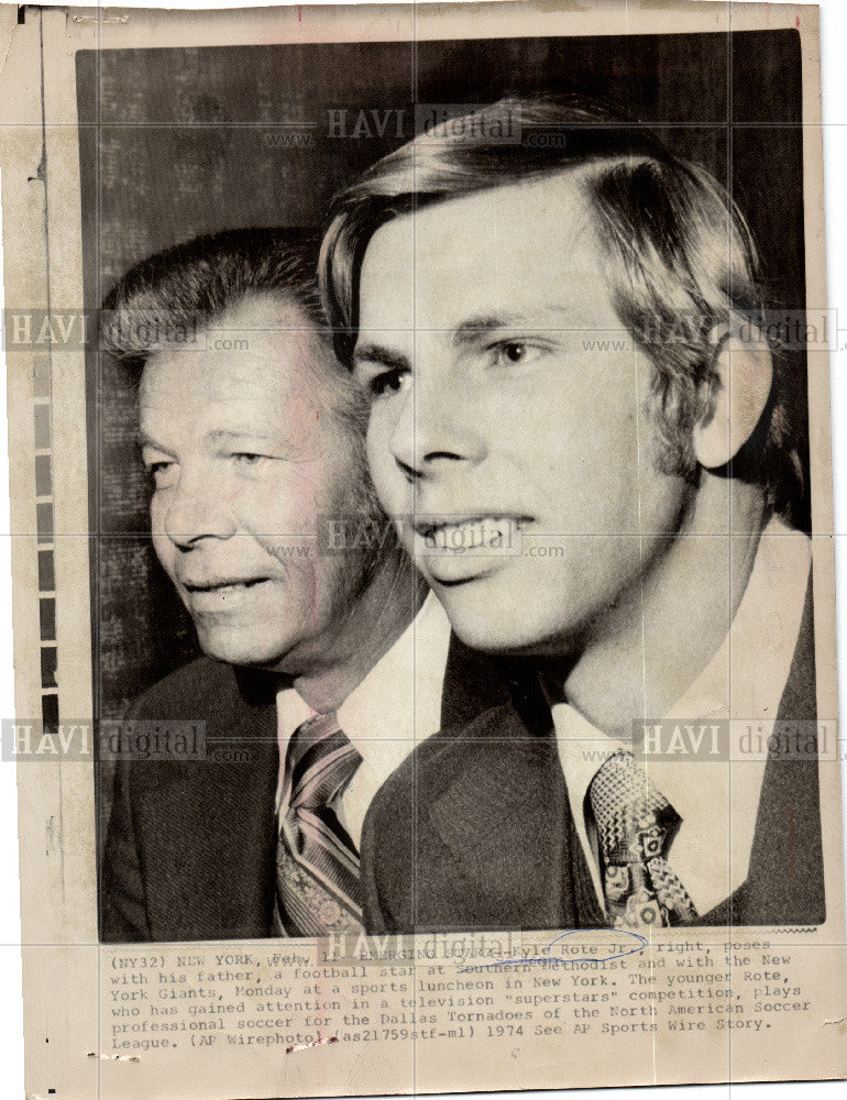 1974 Press Photo Kyle Rote Jr Southern Methodist - Historic Images