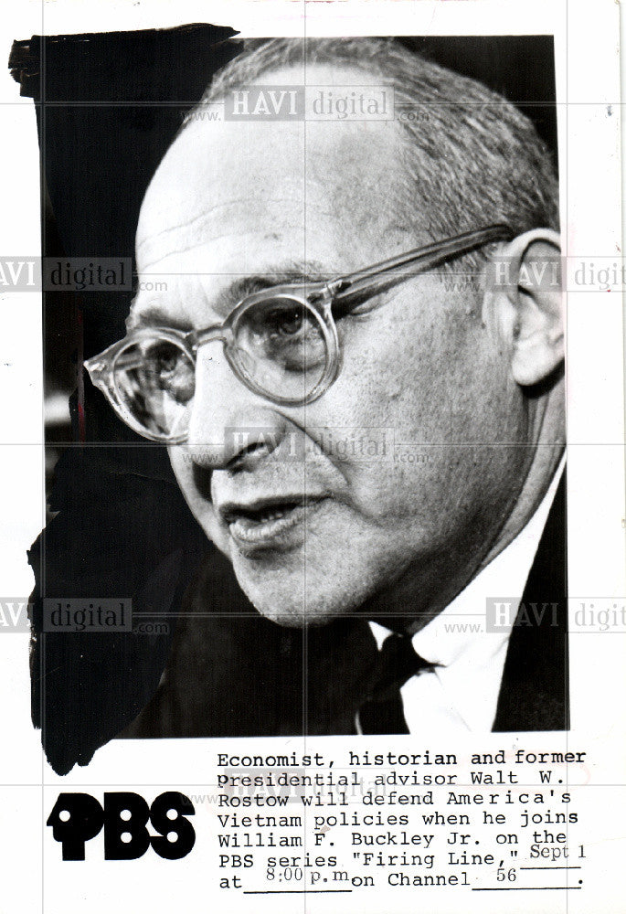 1971 Press Photo Walt W Rostow economist Pres advisor - Historic Images