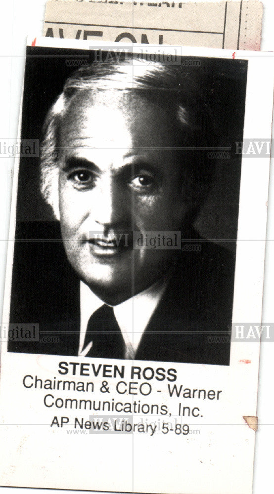 1992 Press Photo Steven Ross Chairman - Historic Images