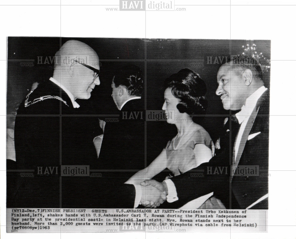 1963 Press Photo Urho Kekkonen Finnish politician - Historic Images