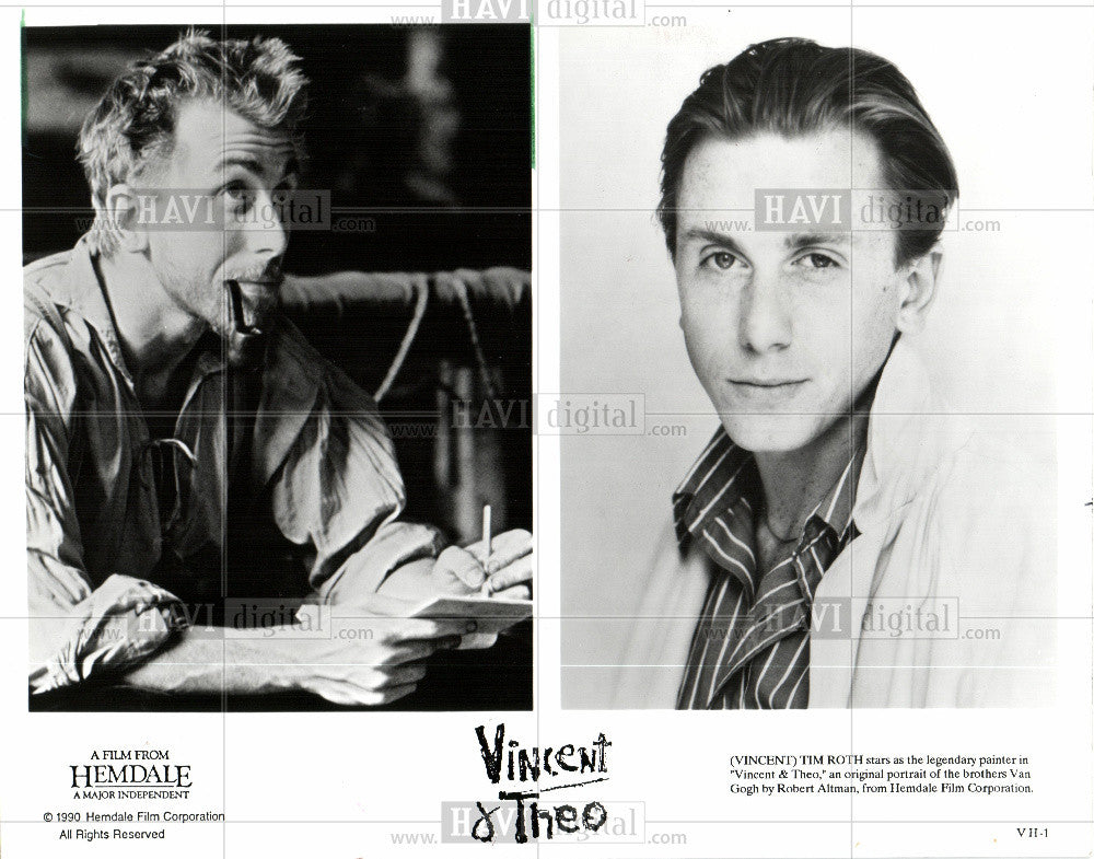 1991 Press Photo VINCENT &amp; THEO TIM ROTH - Historic Images