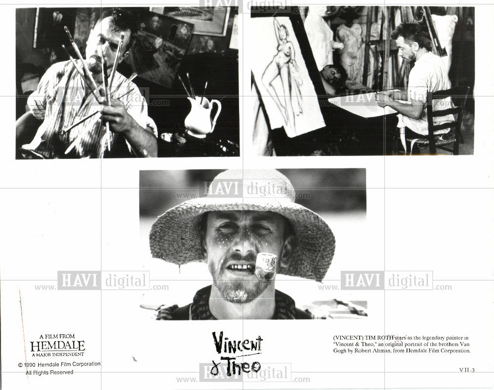 1991 Press Photo VINCENT TIM ROTH - Historic Images