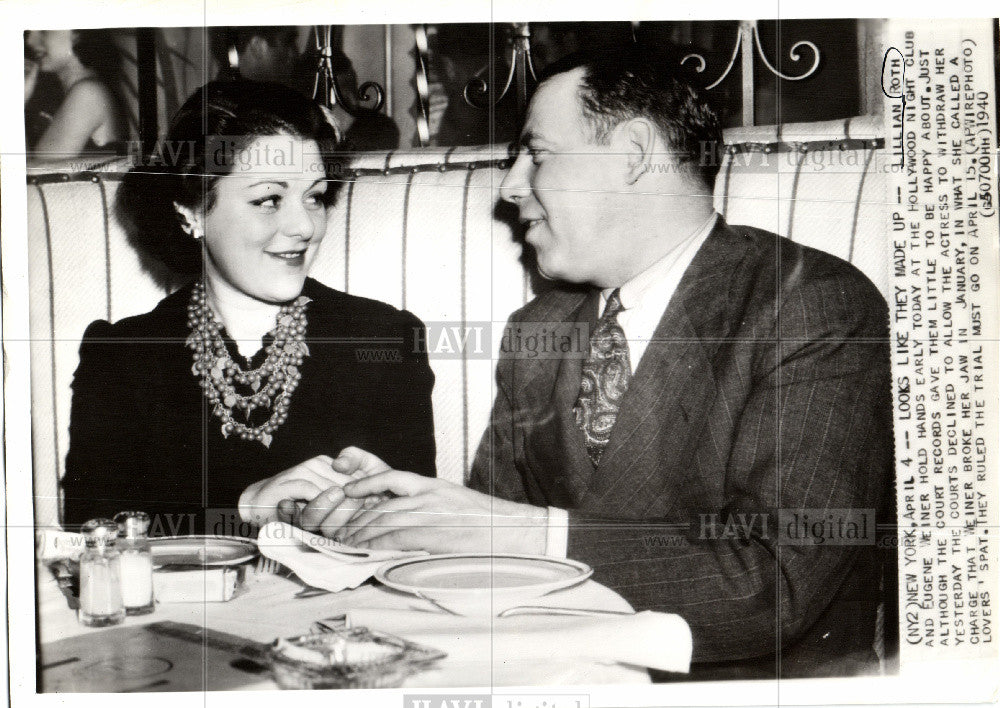 1940 Press Photo Lillian Roth - Singer &amp; Actress - Historic Images