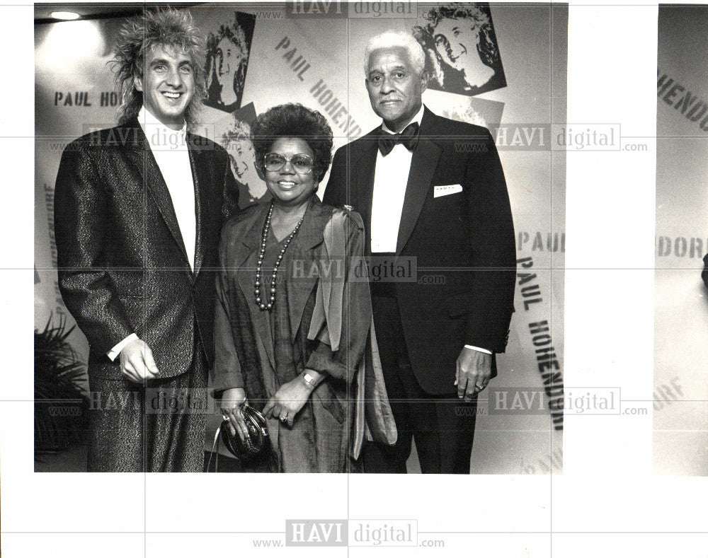 1987 Press Photo Paul Hohendorf Fred Ross EstherEdwards - Historic Images