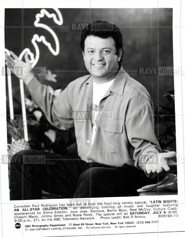 1995 Press Photo Paul Rodriguez Comedian - Historic Images