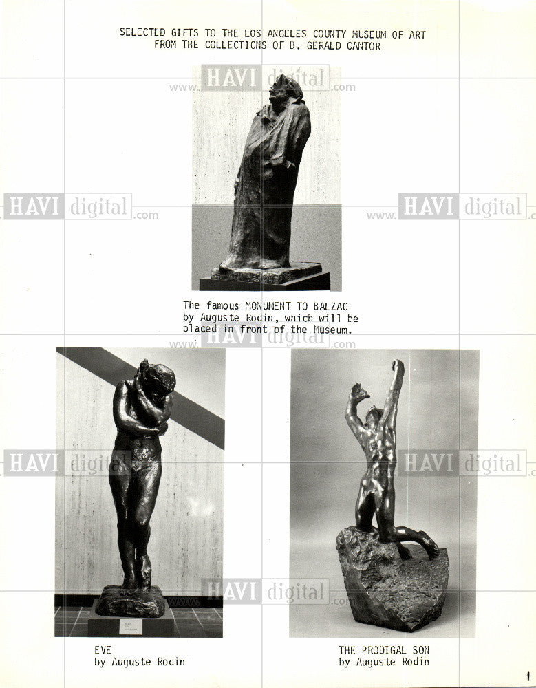 1974 Press Photo Monument to Balzac - Historic Images