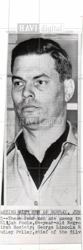 1961 Press Photo Elijah Poole - Historic Images