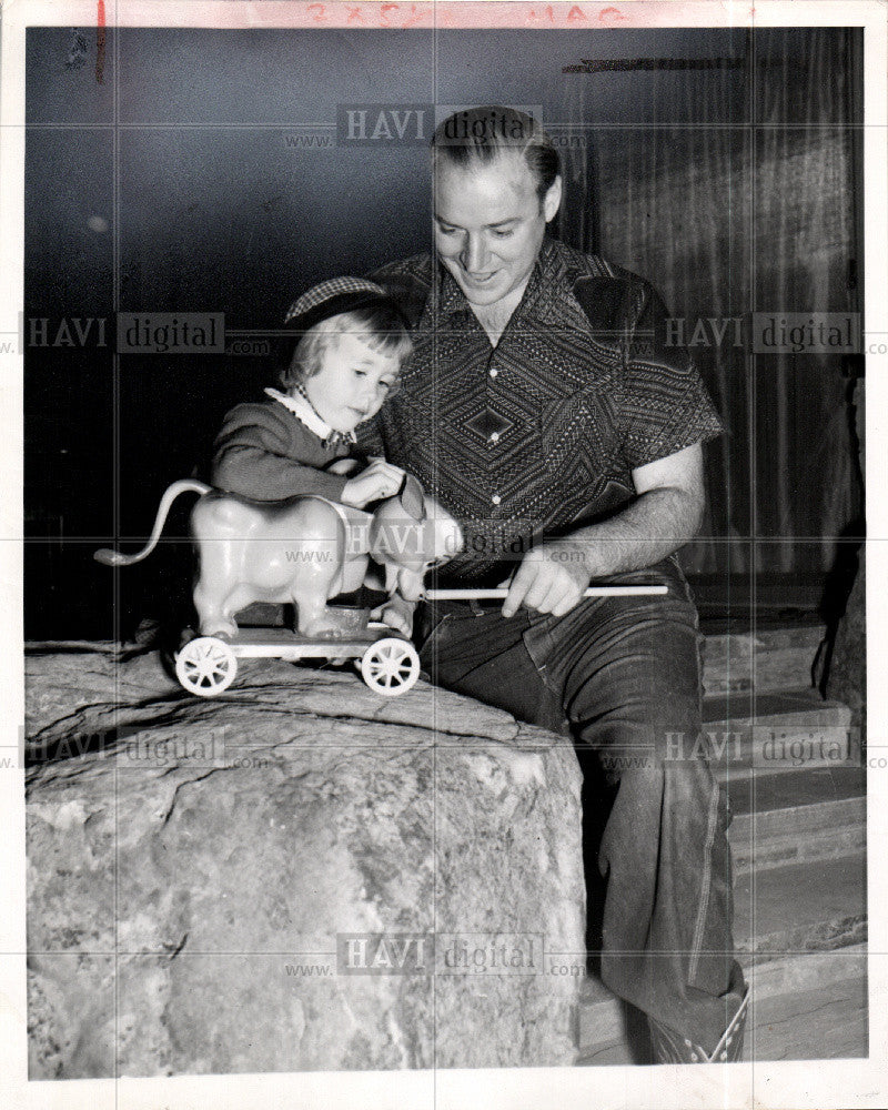 1953 Press Photo RIA HAWKG WITH MR.ROCKEFELLER - Historic Images