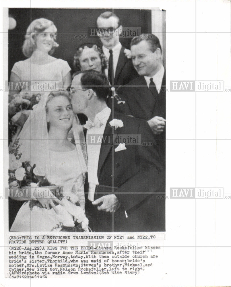 1959 Press Photo Steven Clark Rockefeller Dean - Historic Images