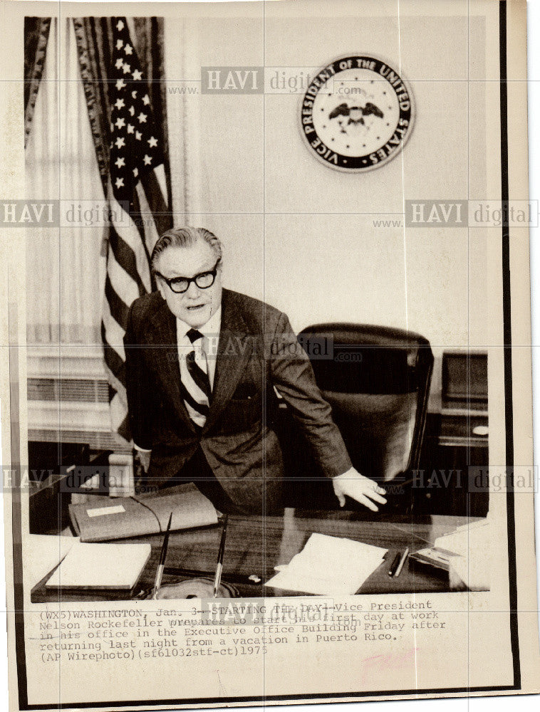 Press Photo US Vice President Nelson Rockefeller - Historic Images