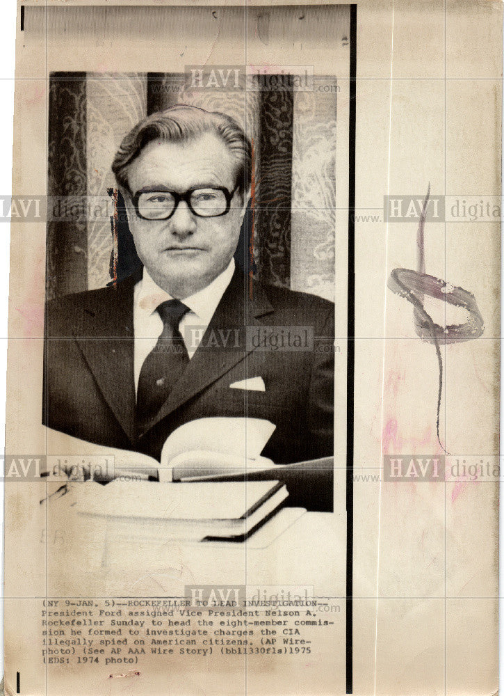 1974 Press Photo Vice President Nelson A. Rockefeller - Historic Images