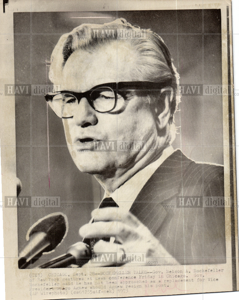 1973 Press Photo Nelson Rockefeller Governor - Historic Images