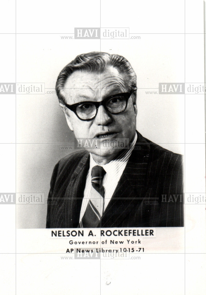 1971 Press Photo Nelson Rockefeller Governor New York - Historic Images