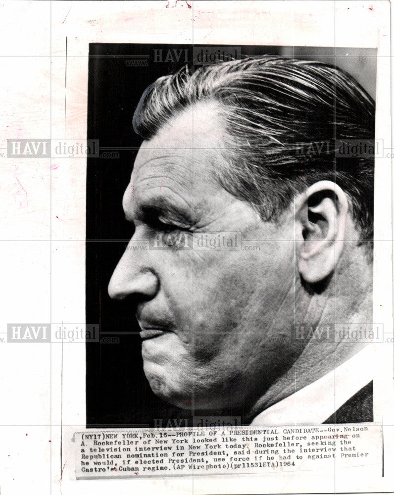 1964 Press Photo Governor Nelson Rockefeller New York - Historic Images