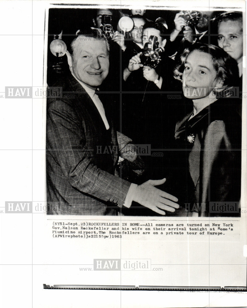 1963 Press Photo Nelson Aldrich Rockefeller wife - Historic Images