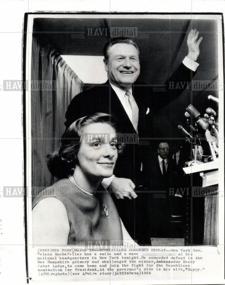 1964 Press Photo Nelson Aldrich Rockefeller - Historic Images