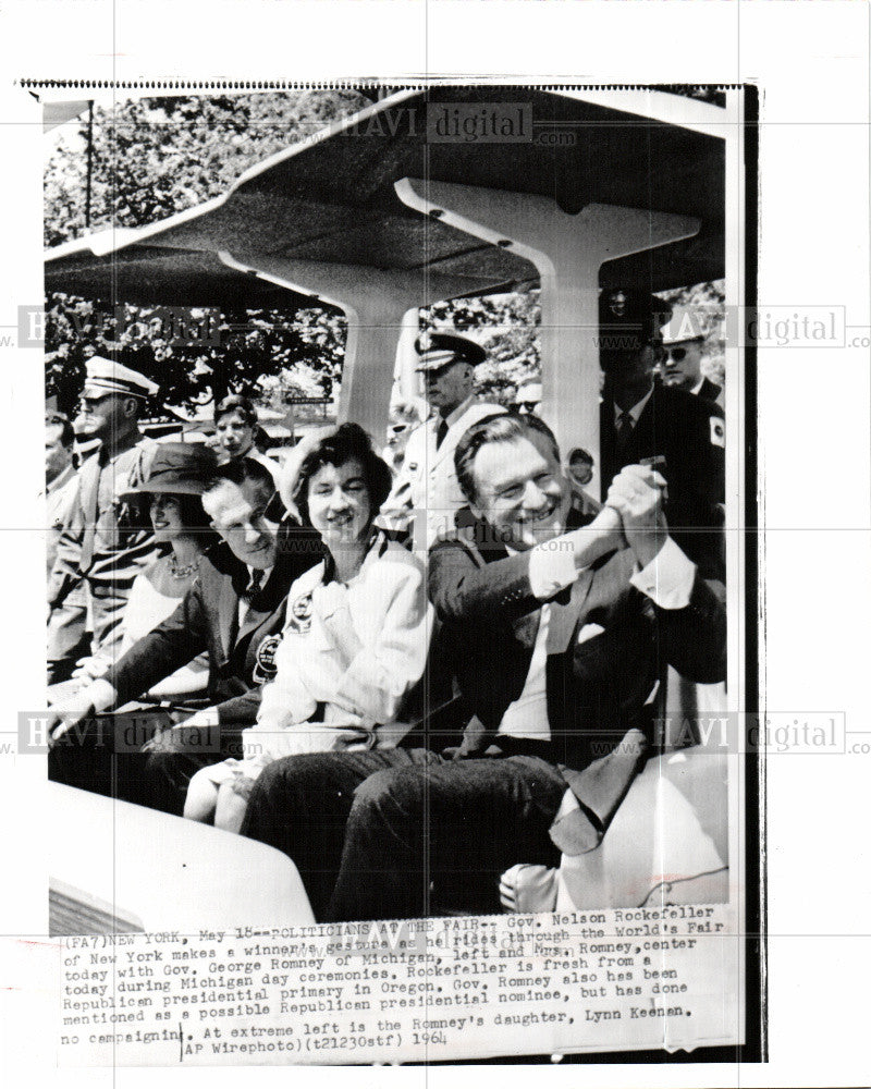 1954 Press Photo Gov. Nelson Rockefeller World&#39;s Fair - Historic Images