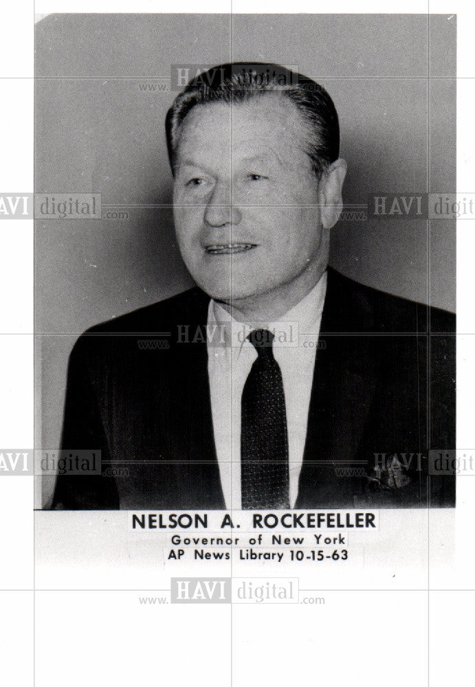 1963 Press Photo Nelson Rockefeller Vice President USA - Historic Images