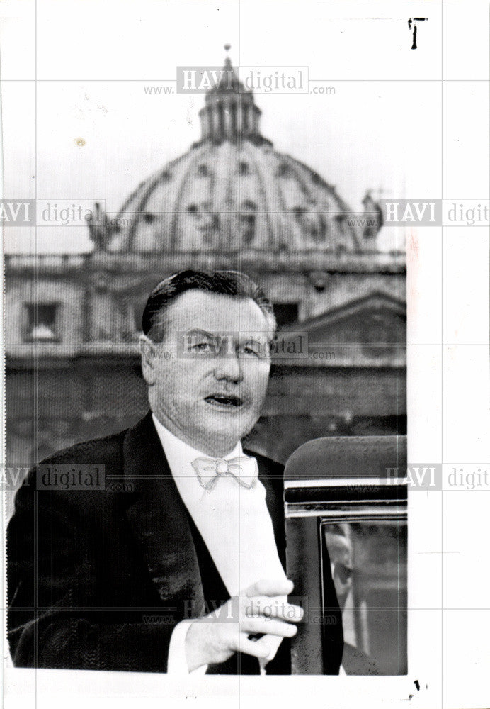 1963 Press Photo Nelson A. Rockefeller  Vatican Pope - Historic Images