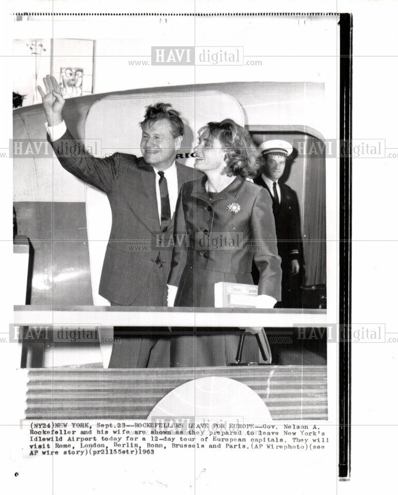 1963 Press Photo Nelson Rockefeller New York governor - Historic Images