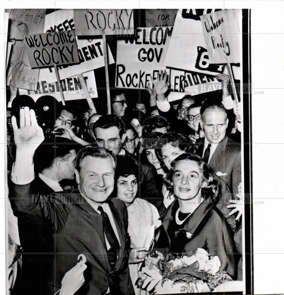 1963 Press Photo Nelson Rockefeller Vice President - Historic Images