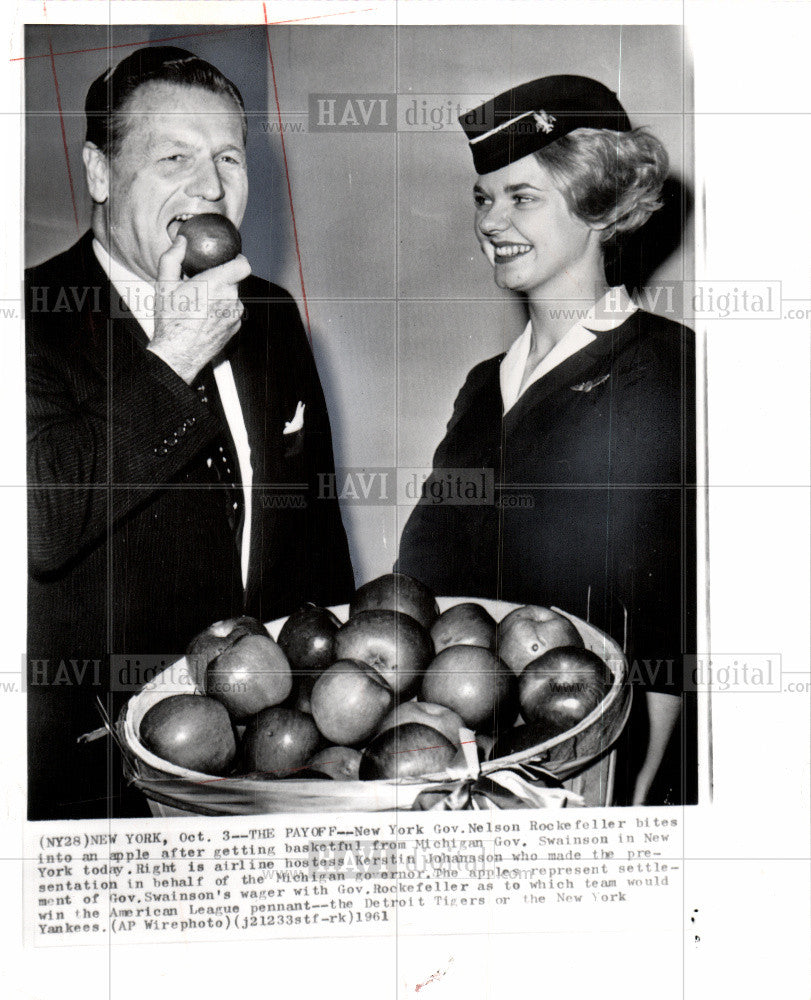 1961 Press Photo Gov. Nelson A. Rockefeller - Historic Images