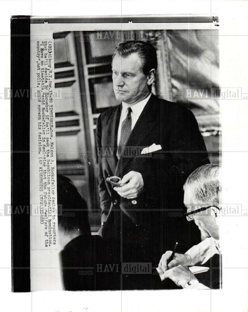 1959 Press Photo Nelson A. Rockefeller Republican - Historic Images