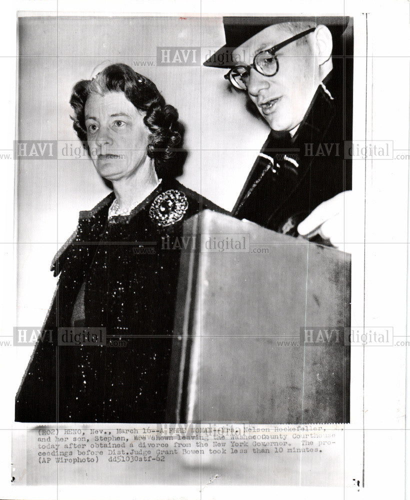 1952 Press Photo Nelson Rockefeller Stephen Rockefeller - Historic Images