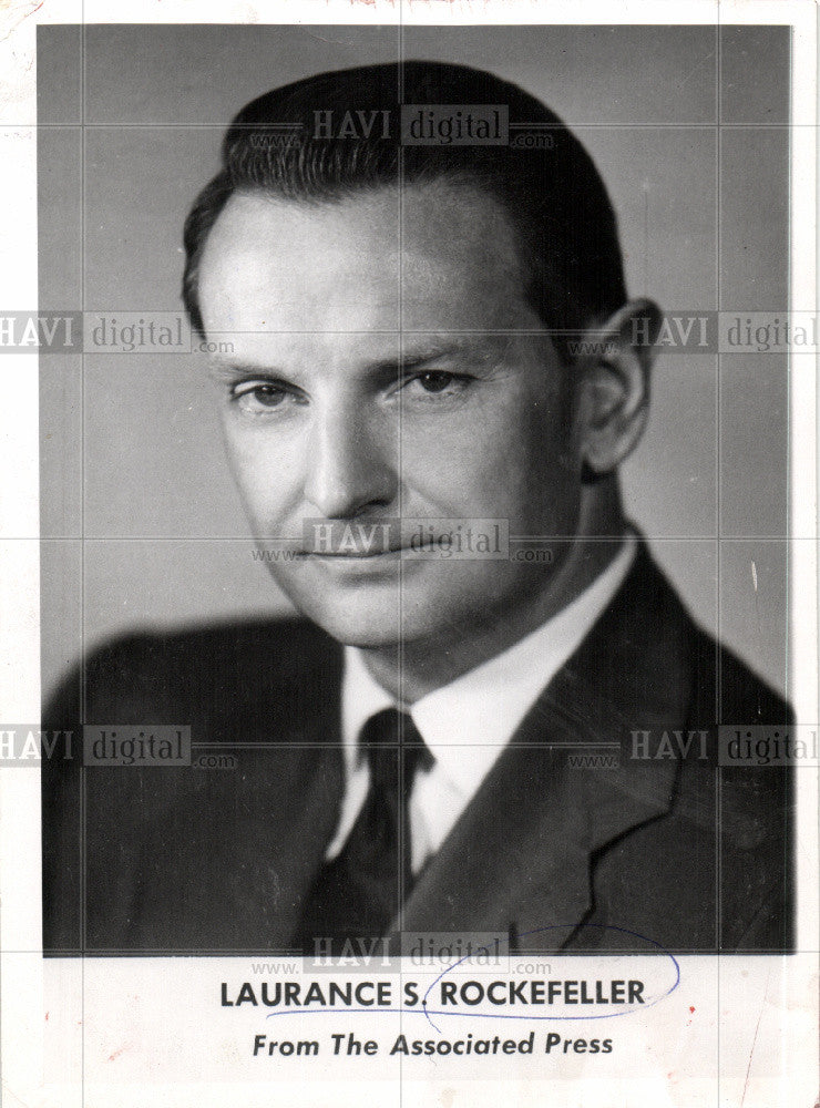 1955 Press Photo Laurance Rockefeller Financier - Historic Images